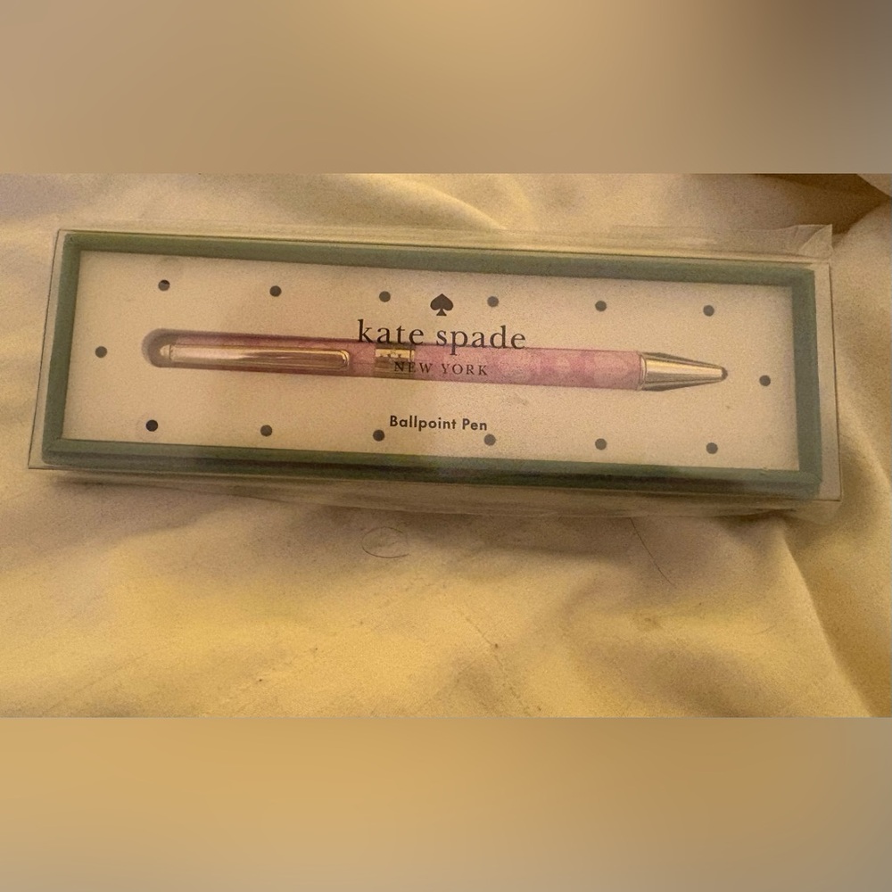 Kate Spade Ballpoint Pen with Pink Spades.  New with tags.